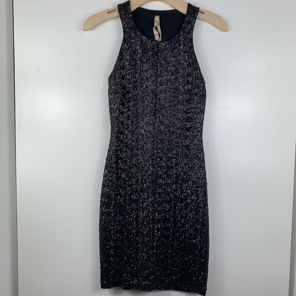 Bailey 44 | Black Sequins Bodycon Dress | Size Small - Picture 2 of 8